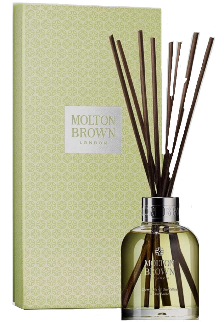 MOLTON BROWN DEWY LILY OF THE VALLEY & STAR ANISE AROMA REEDS DIFFUSER 150ML NEW