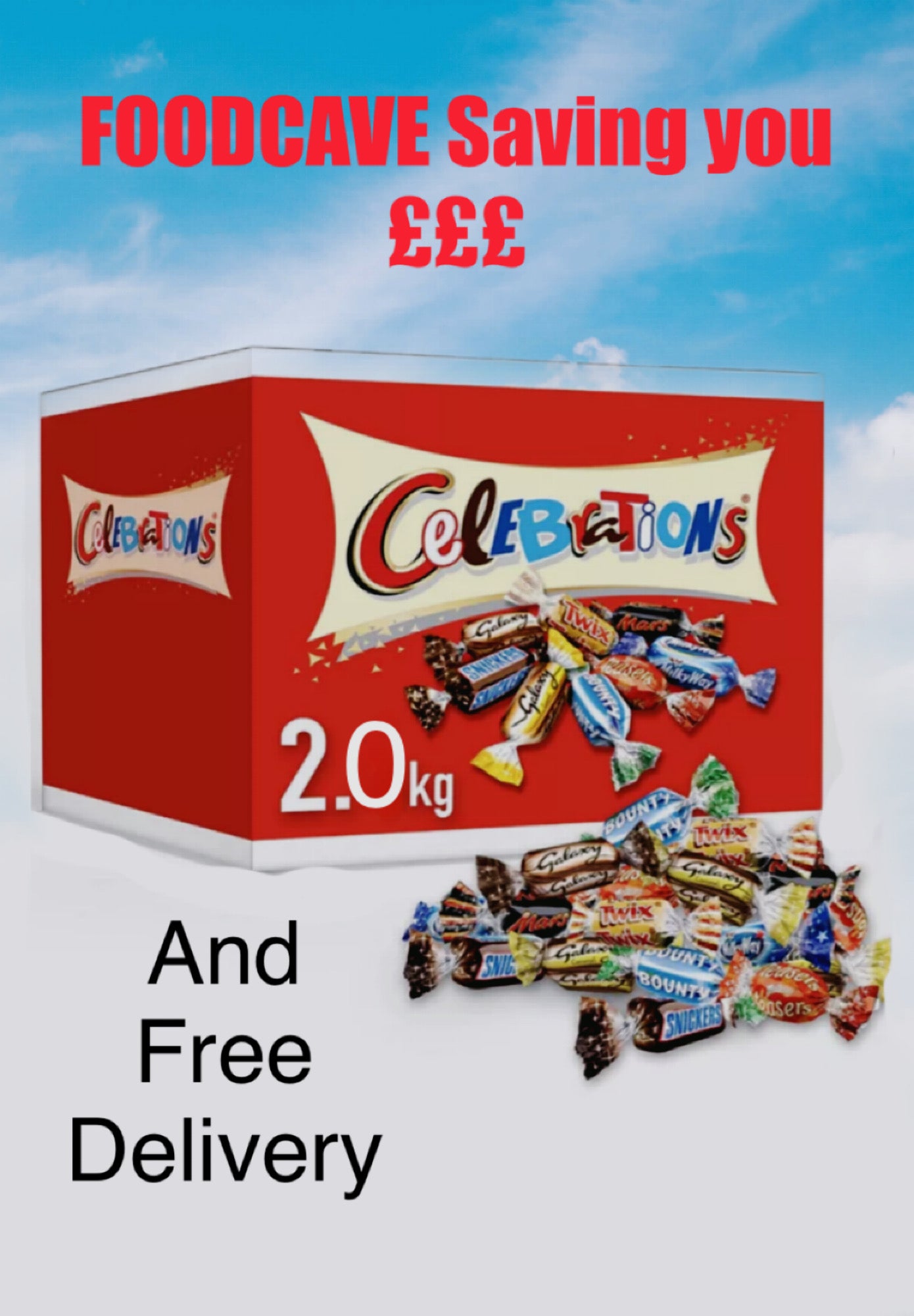 Celebrations Milk Chocolates Gift Bulk BAG (Maltesers, Galaxy & More), 2.0kg BAG