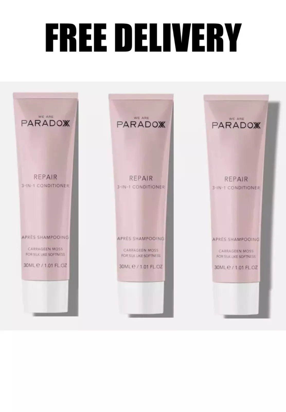 PARADOX REPAIR 3 IN 1 HAIR CONDITIONER & STYLING BALM WET OR DRY HAIR 3 TUBES