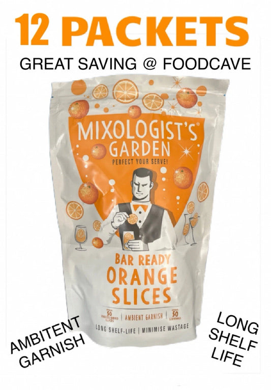 Mixologist's Garden Bar Ready Orange Slices AMBIENT GARNISH Best Before 6/24